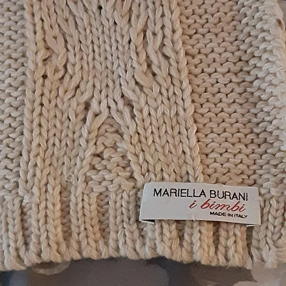 gorgeous knit hat & scarf set - tan - baby/ toddler